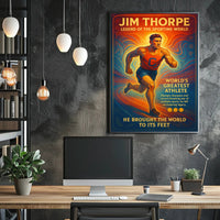 Jim Thorpe Vintage Tribute Sports Poster