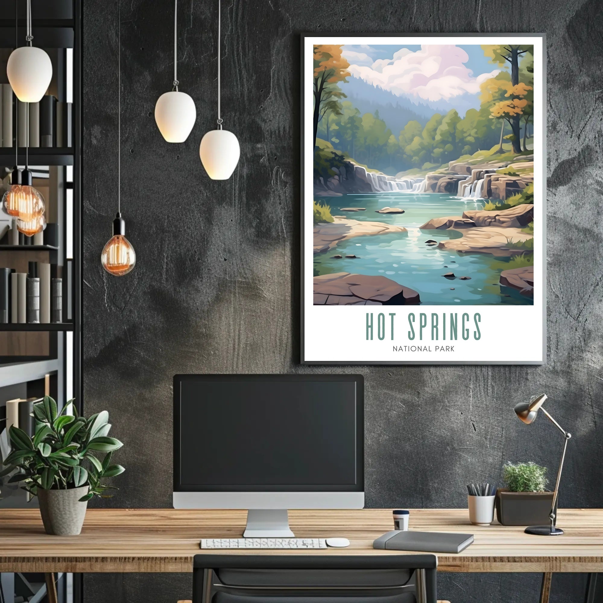 Hot Springs National Park Scenic Poster Wall Art