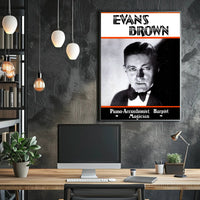 Evans Brown Performer Vintage Cultural Heritage Poster