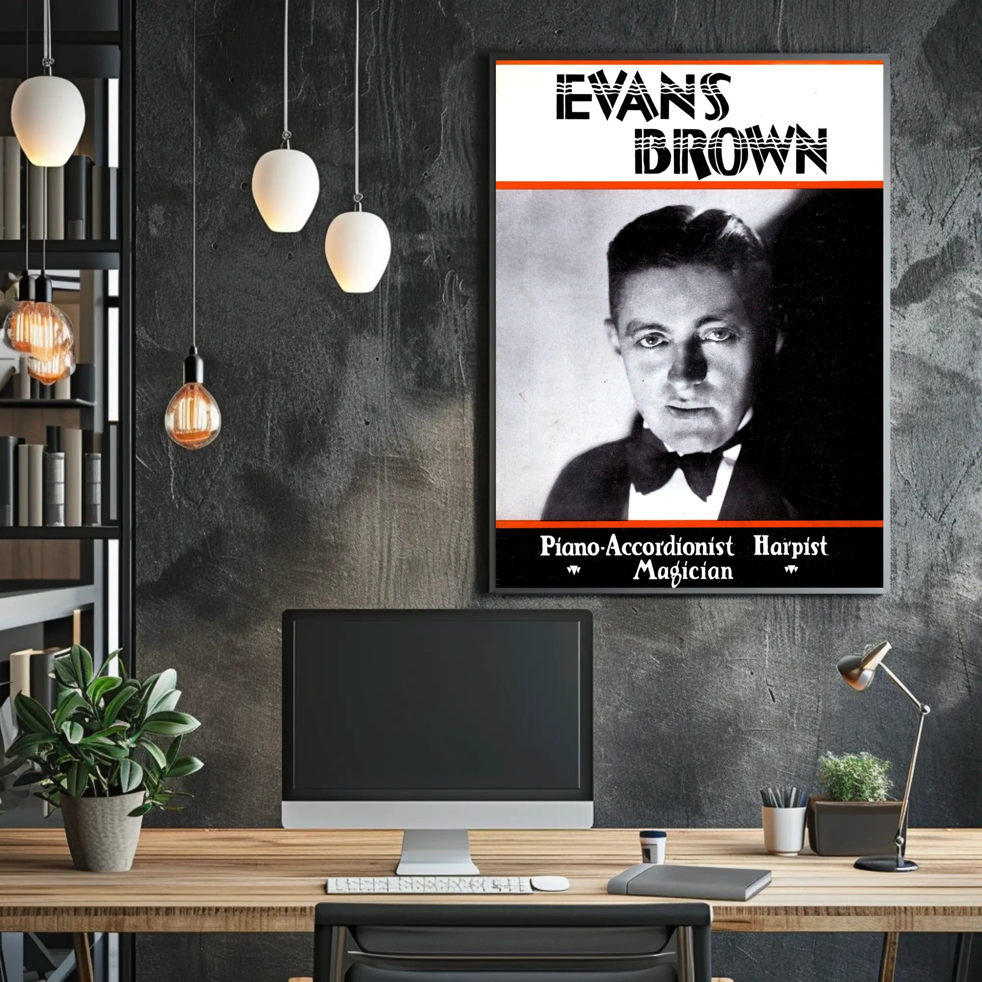Evans Brown Performer Vintage Cultural Heritage Poster
