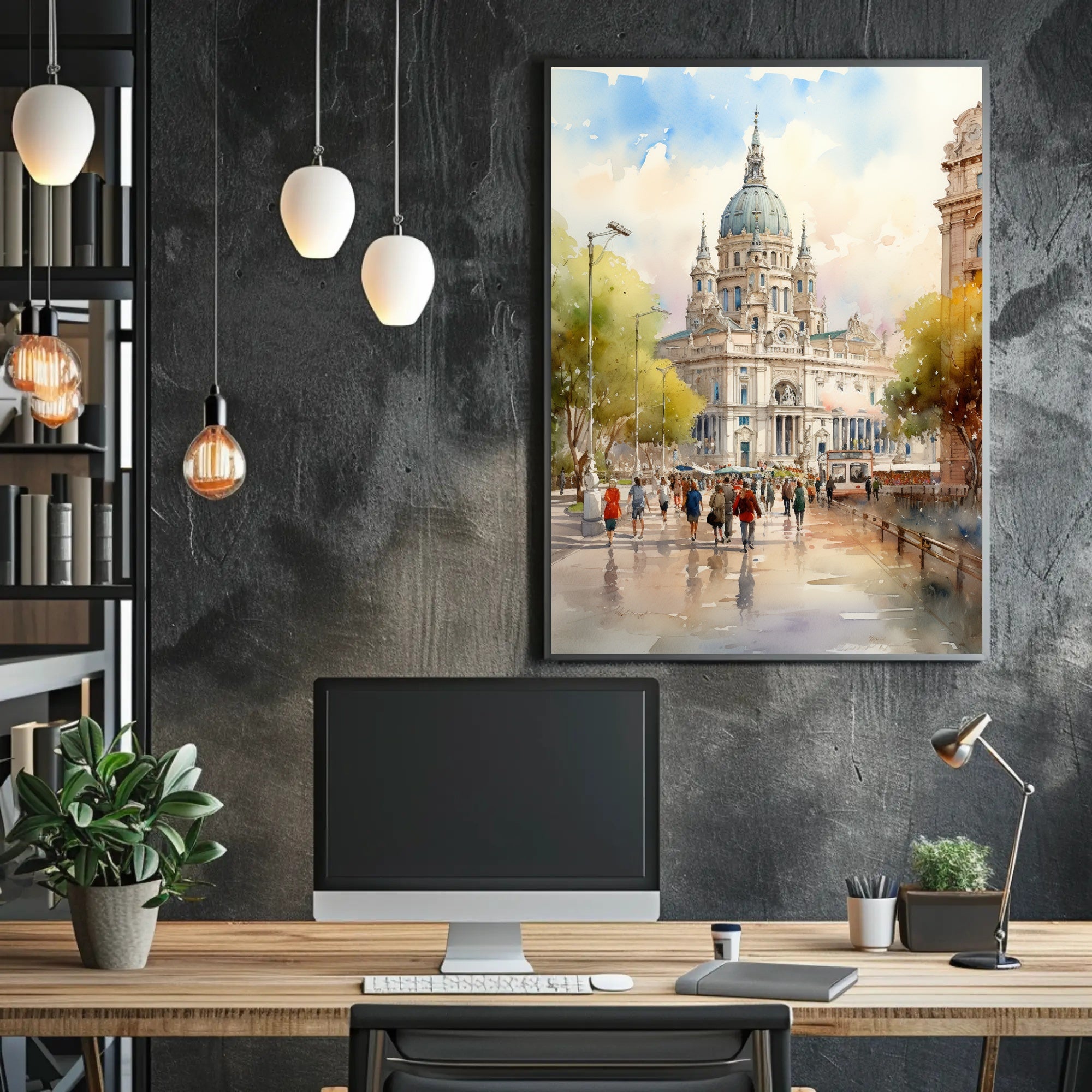 St. StephenS Basilica In Watercolor Poster