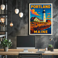 Portland, Maine Lighthouse Poster