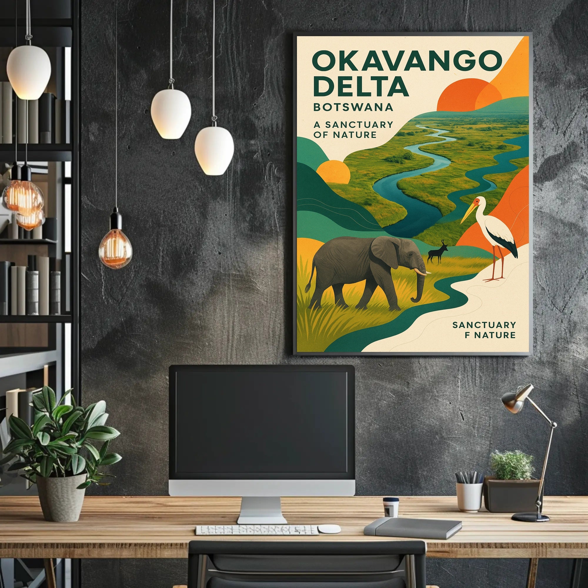 Okavango Delta  A Sanctuary of Nature Poster PosterGoat