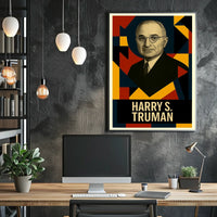 Harry S. Truman 33rd President of the United States Abstract Pop Poster