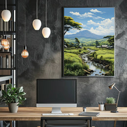 Tranquil Countryside Landscape Poster