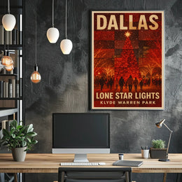 Lone Star Lights At Klyde Warren Park Poster