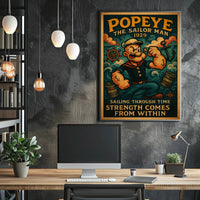 Popeye the Sailor Man Vintage Pop Culture Poster