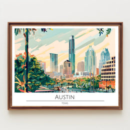 Austin Cityscape Poster