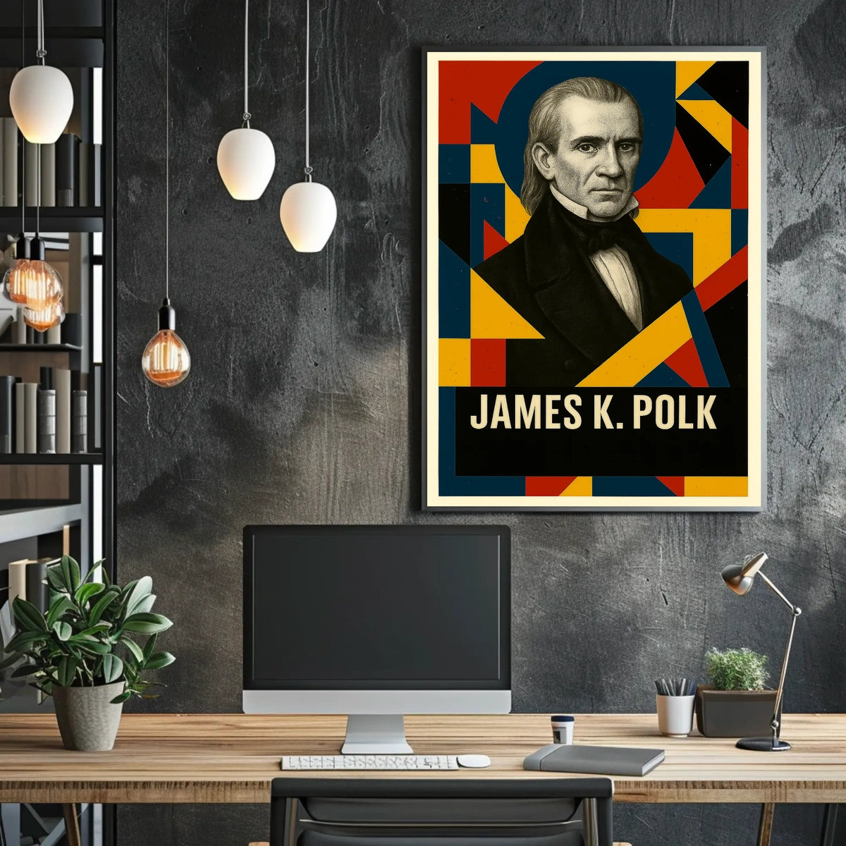 James K. Polk 11th President of the United States Abstract Pop Poster