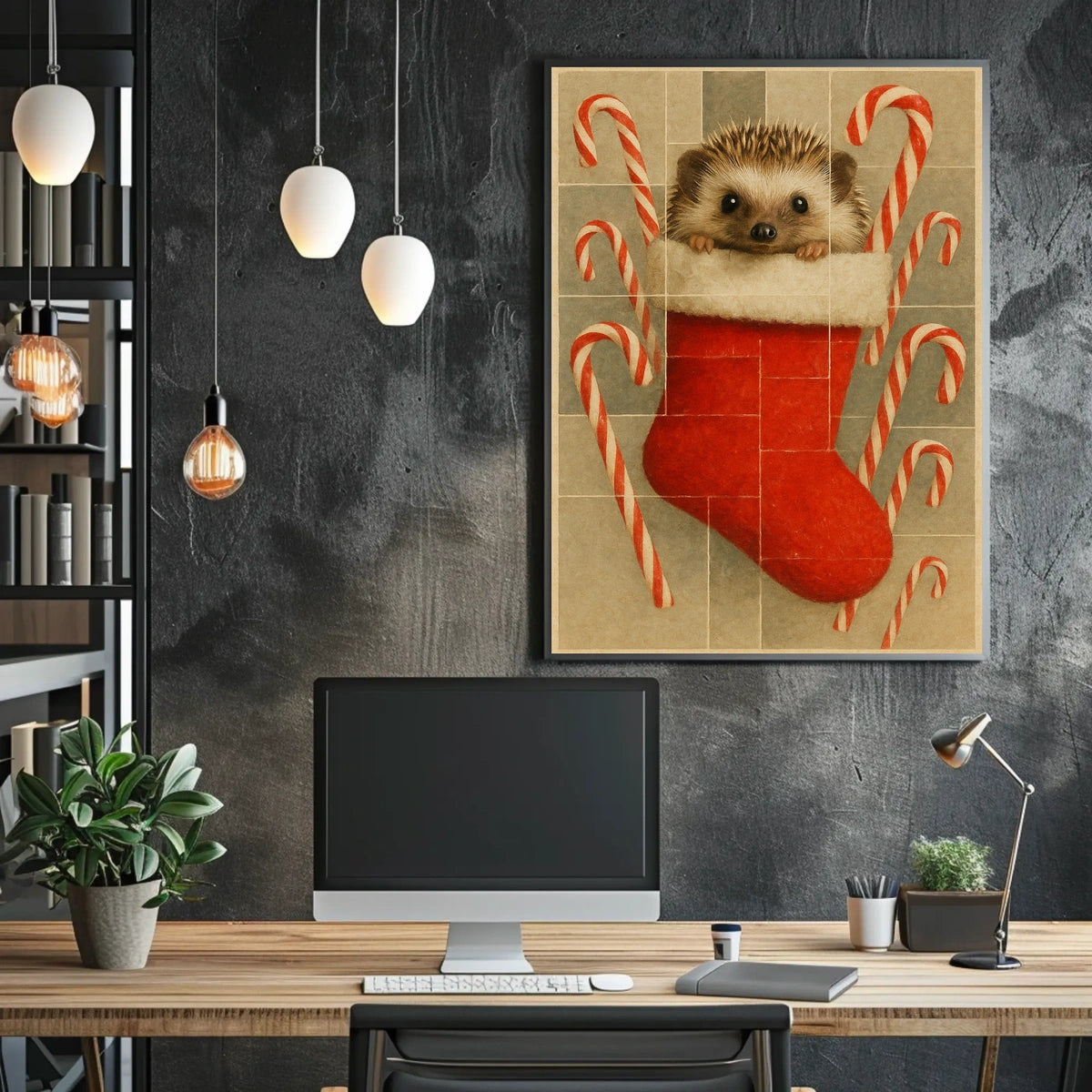Festive Hedgehog Surprise Poster