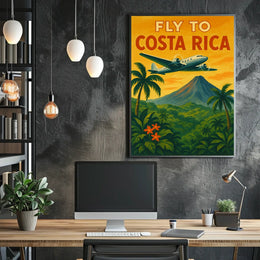 Fly to Costa Rica Poster