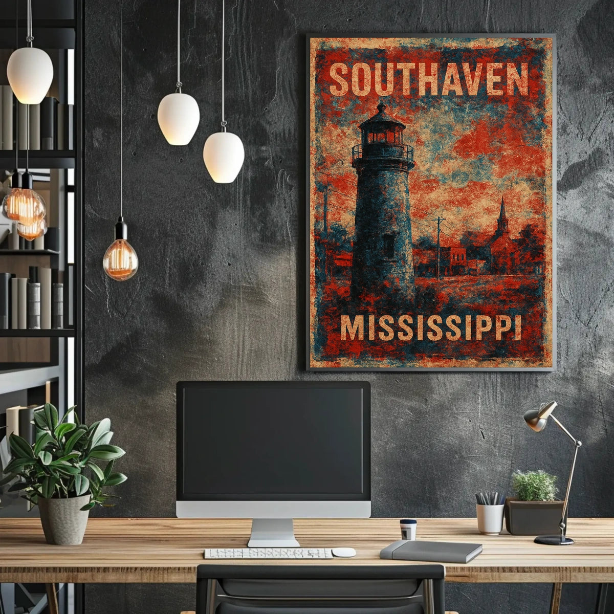 Southaven Americana Lighthouse Nostalgic Poster