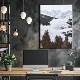 Breathtaking Mountain Landscape Photorealism National Park Poster