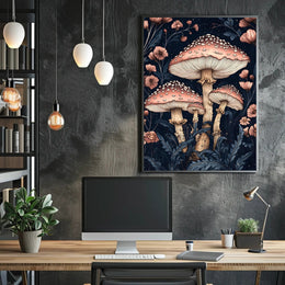 Magic Mushroom Forest in Fantasy or Mythology Poster