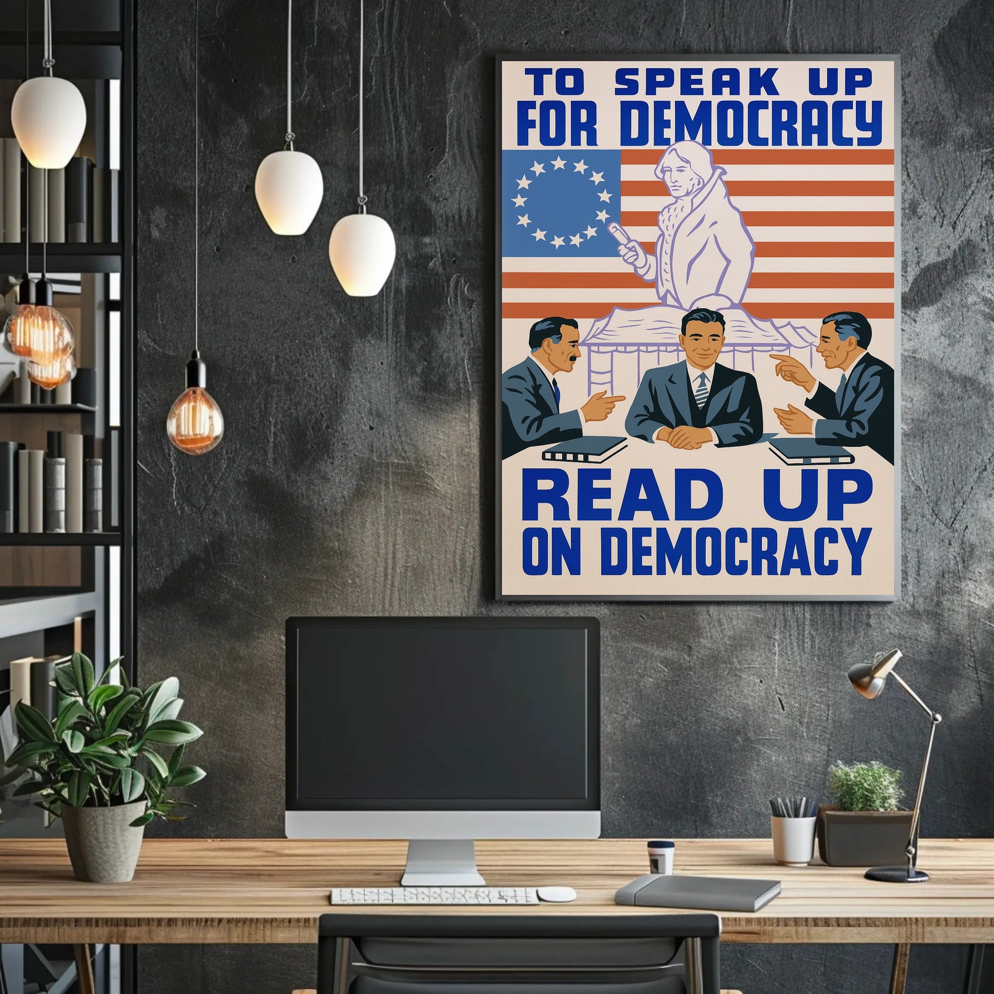 Speak Up for Democracy Poster PosterGoat