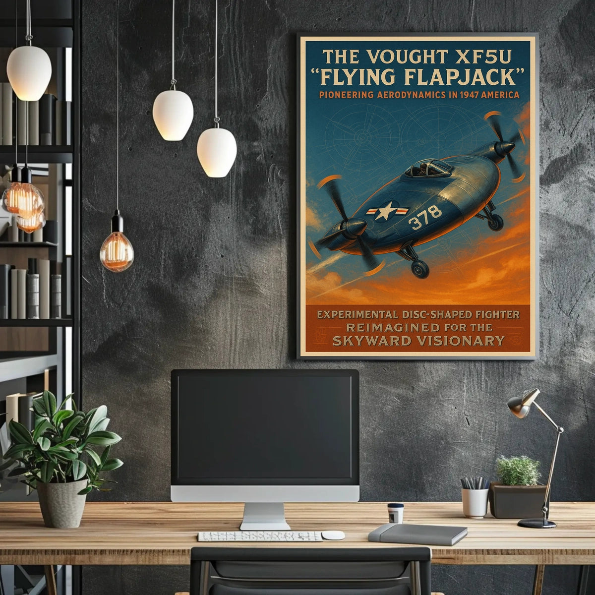 The Vought Xf5U Flying Flapjack Poster