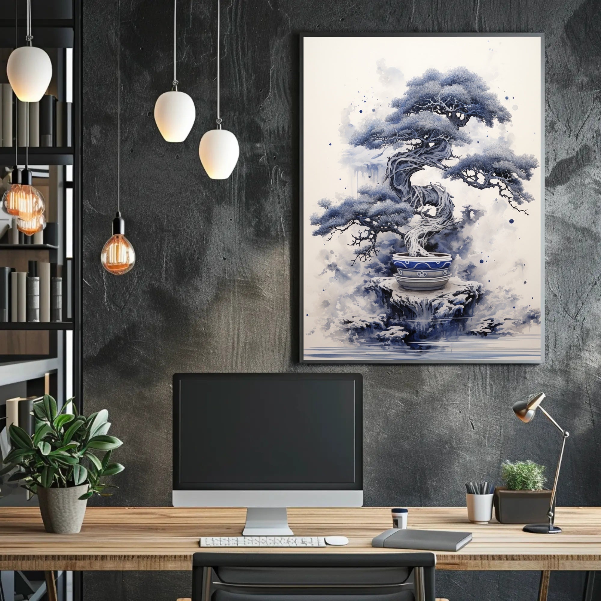 Serene Bonsai Art Poster PosterGoat