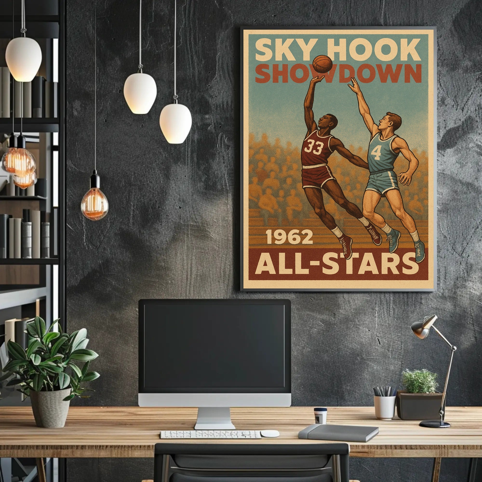 SKY HOOK SHOWDOWN: Vintage Sports Poster
