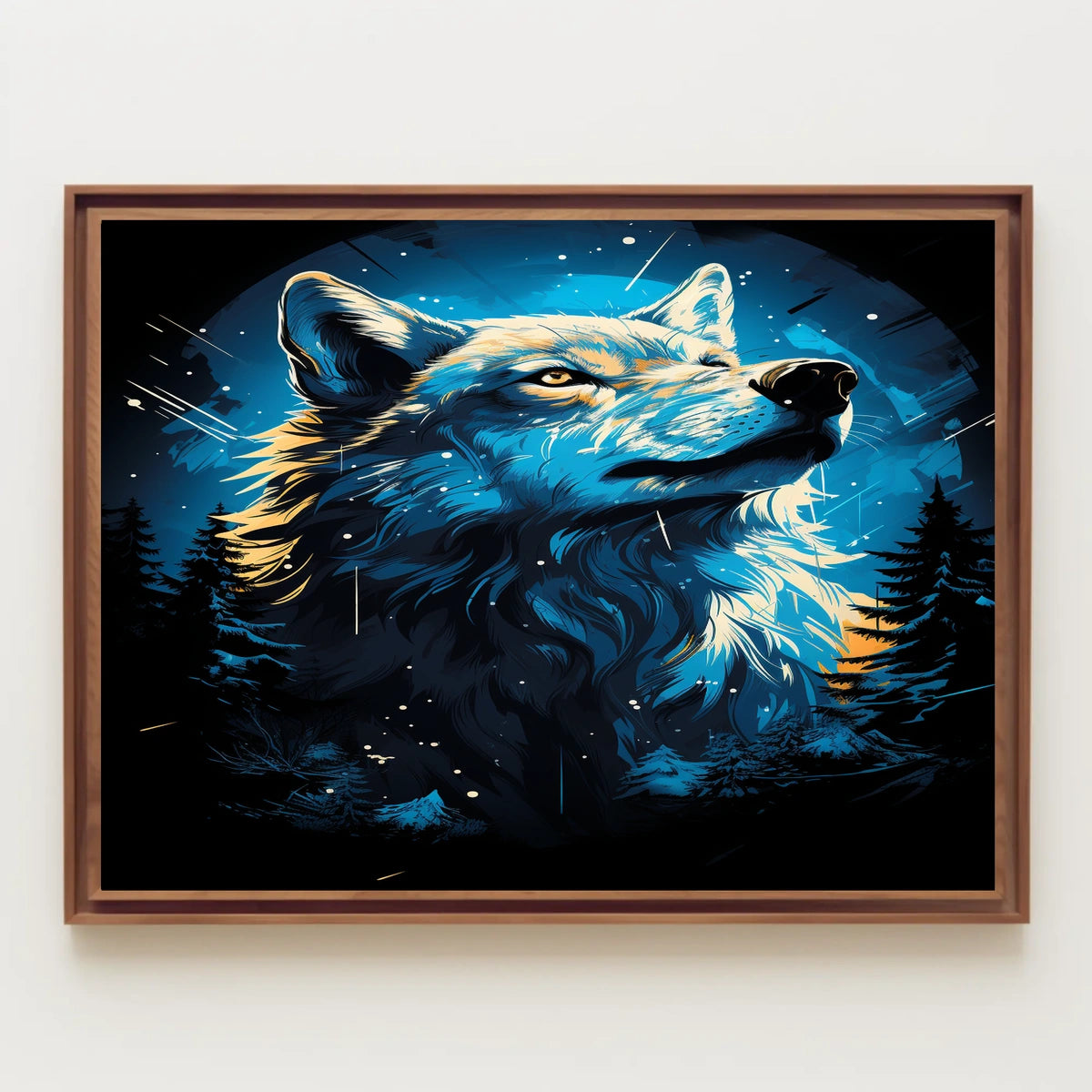 Majestic Wolf In The Moonlight Poster