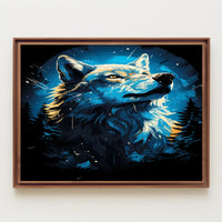 Majestic Wolf In The Moonlight Poster