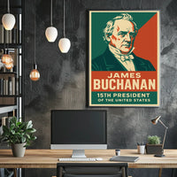 James Buchanan 15th President Patriotic Oil Painting Poster