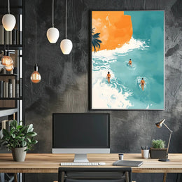 Beachside Serenity Calming Wall Art Poster Print