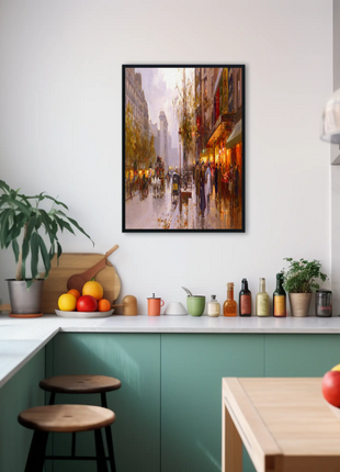 Vintage Paris Street Scene – Autumn Evening
