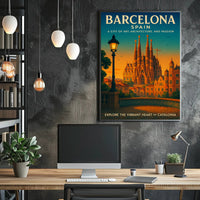 Barcelona Travel Poster Modern Art And Architecture