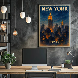 Fly to New York Poster