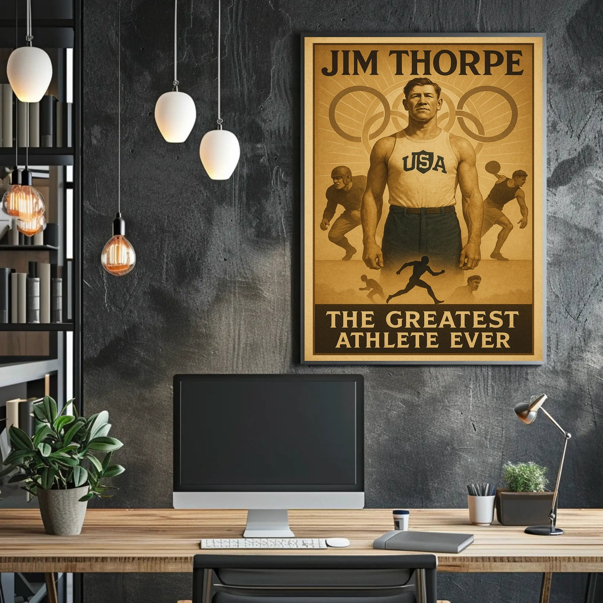 Jim Thorpe Legendary Athlete Poster