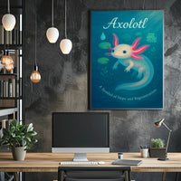 Axolotl Poster Whimsical Hope And Regeneration Art Print