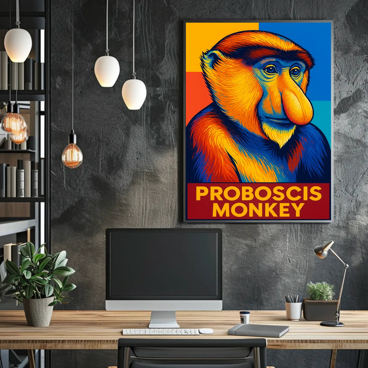 Proboscis Monkey Art Poster
