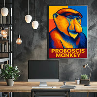 Proboscis Monkey Art Poster