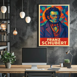 Franz Schubert Classical Music Vintage Art Poster