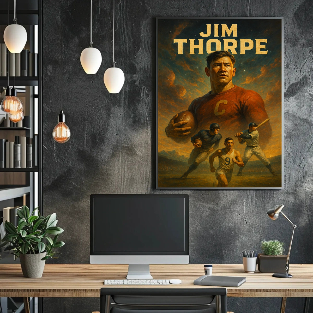 Jim Thorpe Legendary Athlete Poster
