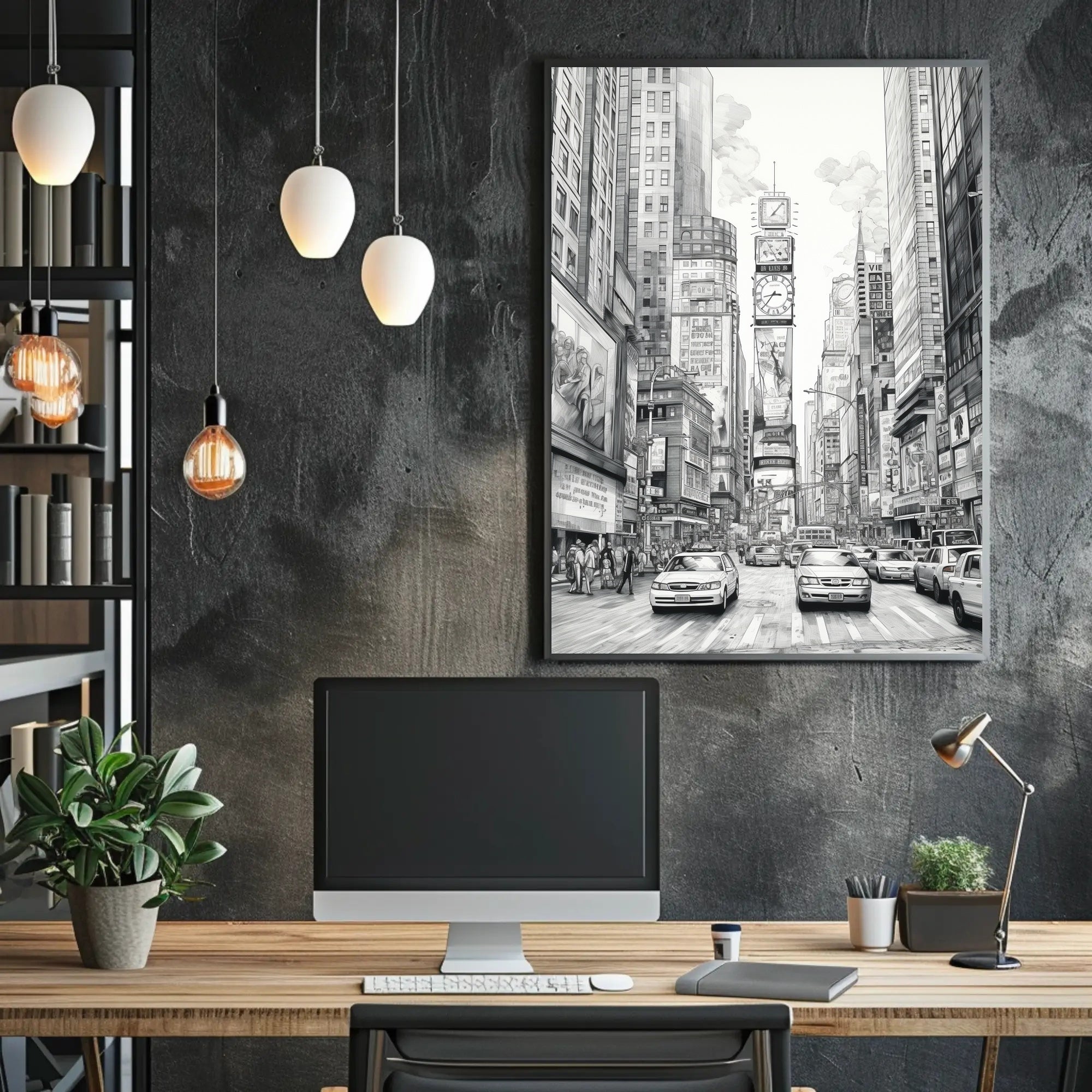 Urban Sketch Times Square Poster