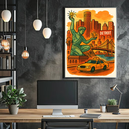 Spirit of Detroit Art Poster