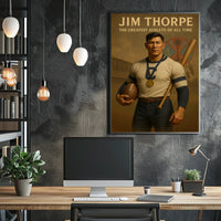 Jim Thorpe Legendary Sports Icon Poster