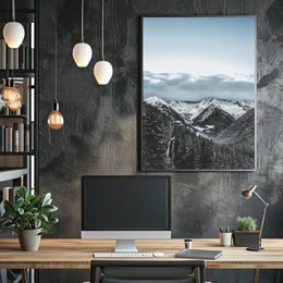 Majestic Snow-Covered Mountains National Park Poster