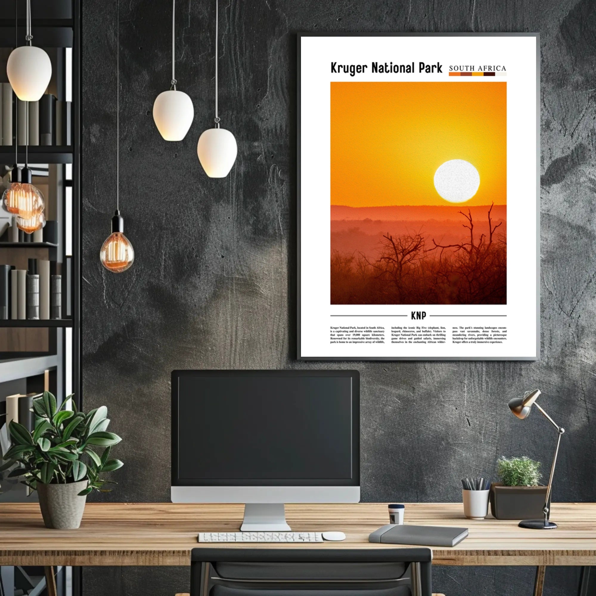 Kruger National Park Travel Poster Scenic Print