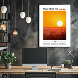 Kruger National Park Travel Poster Scenic Print