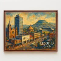 Lesotho Cityscape Poster
