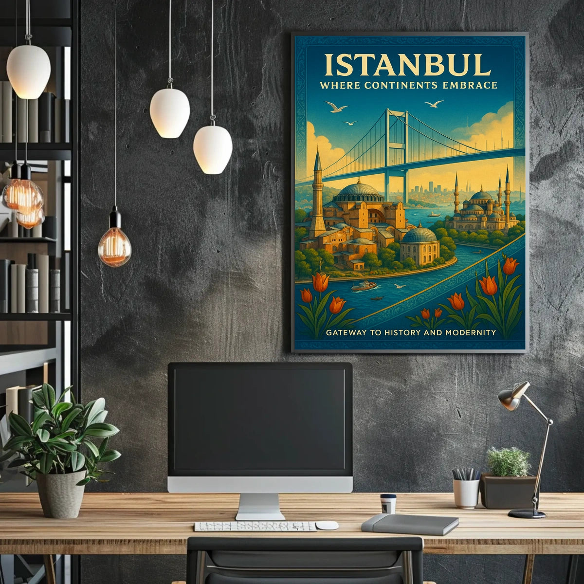 Istanbul Where Continents Embrace Poster
