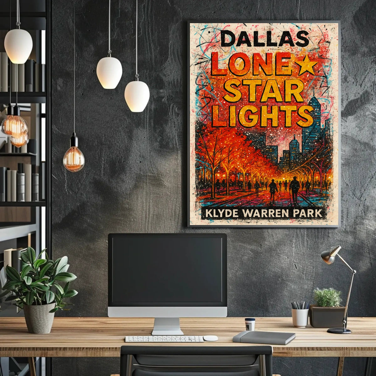 Dallas Lone Star Lights Poster