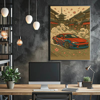 Japanese Street Racing Adventure Poster - Cultural or Heritage Poster