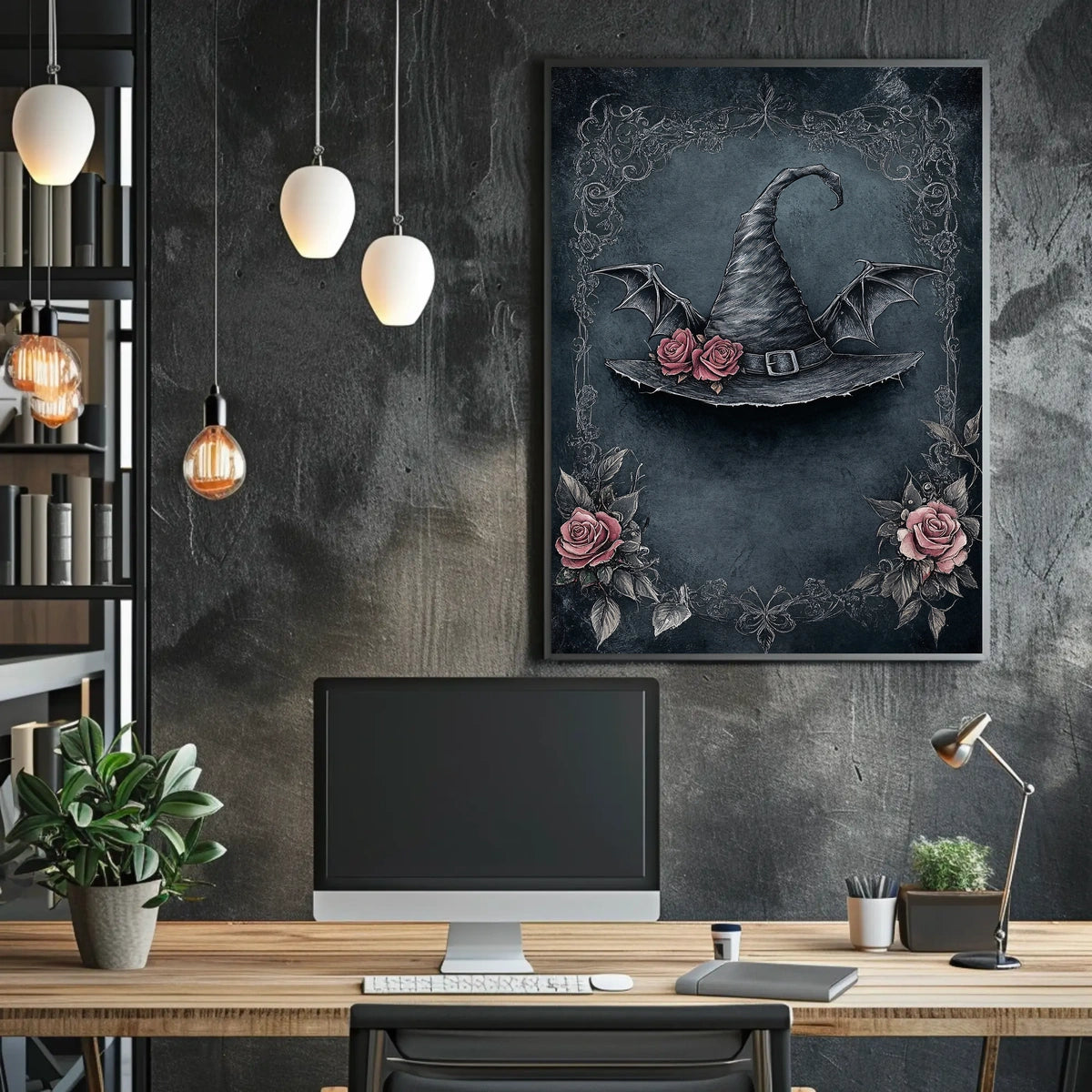 Mystical Witch's Hat Gothic Prose Art Poster