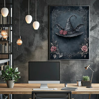 Mystical Witch's Hat Gothic Prose Art Poster