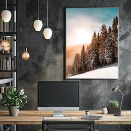 Serene Winter Landscape Print - National Park Poster