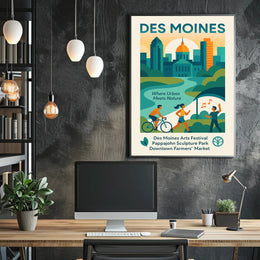 Des Moines Where Urban Meets Nature Poster