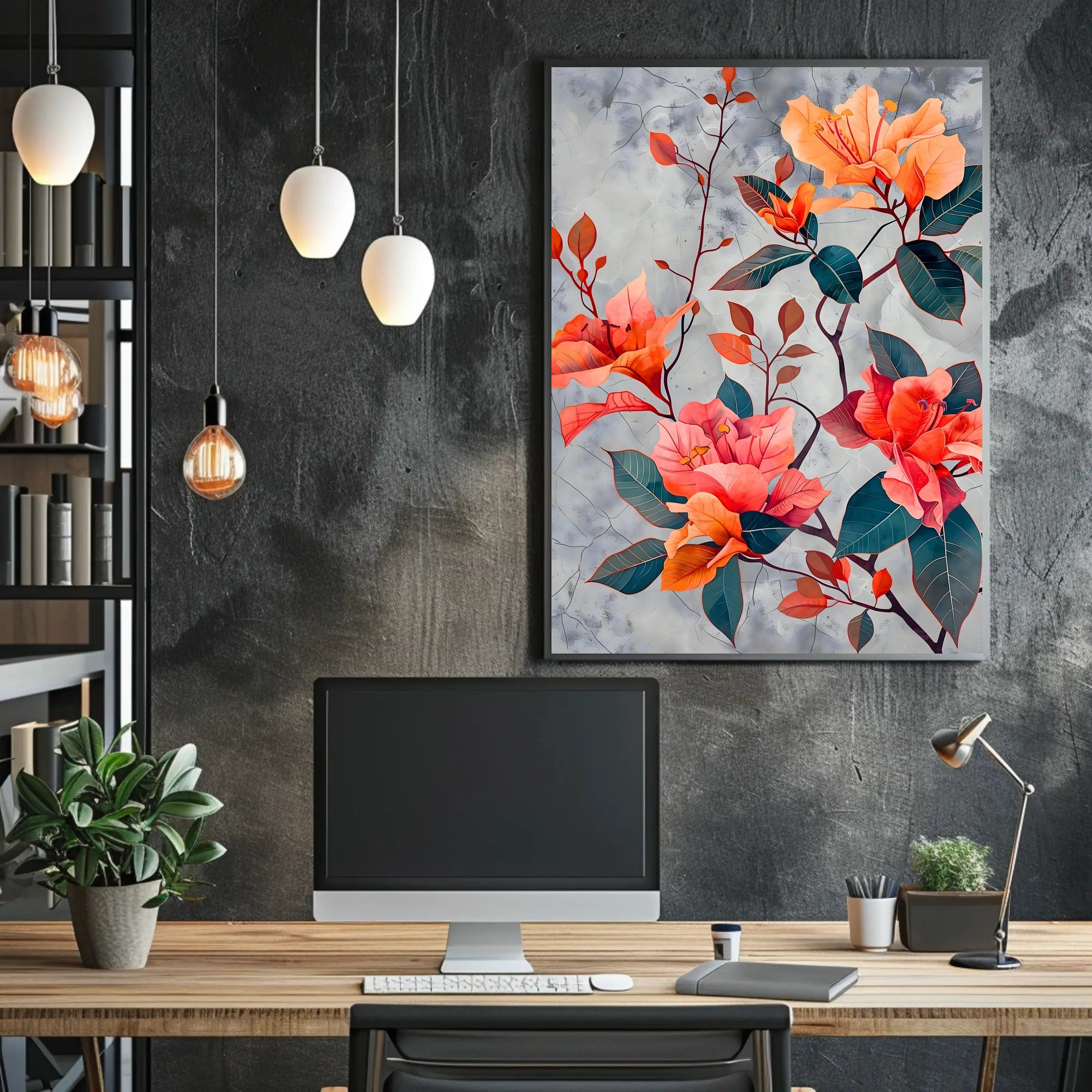 Vibrant Floral Elegance Wall Art Print